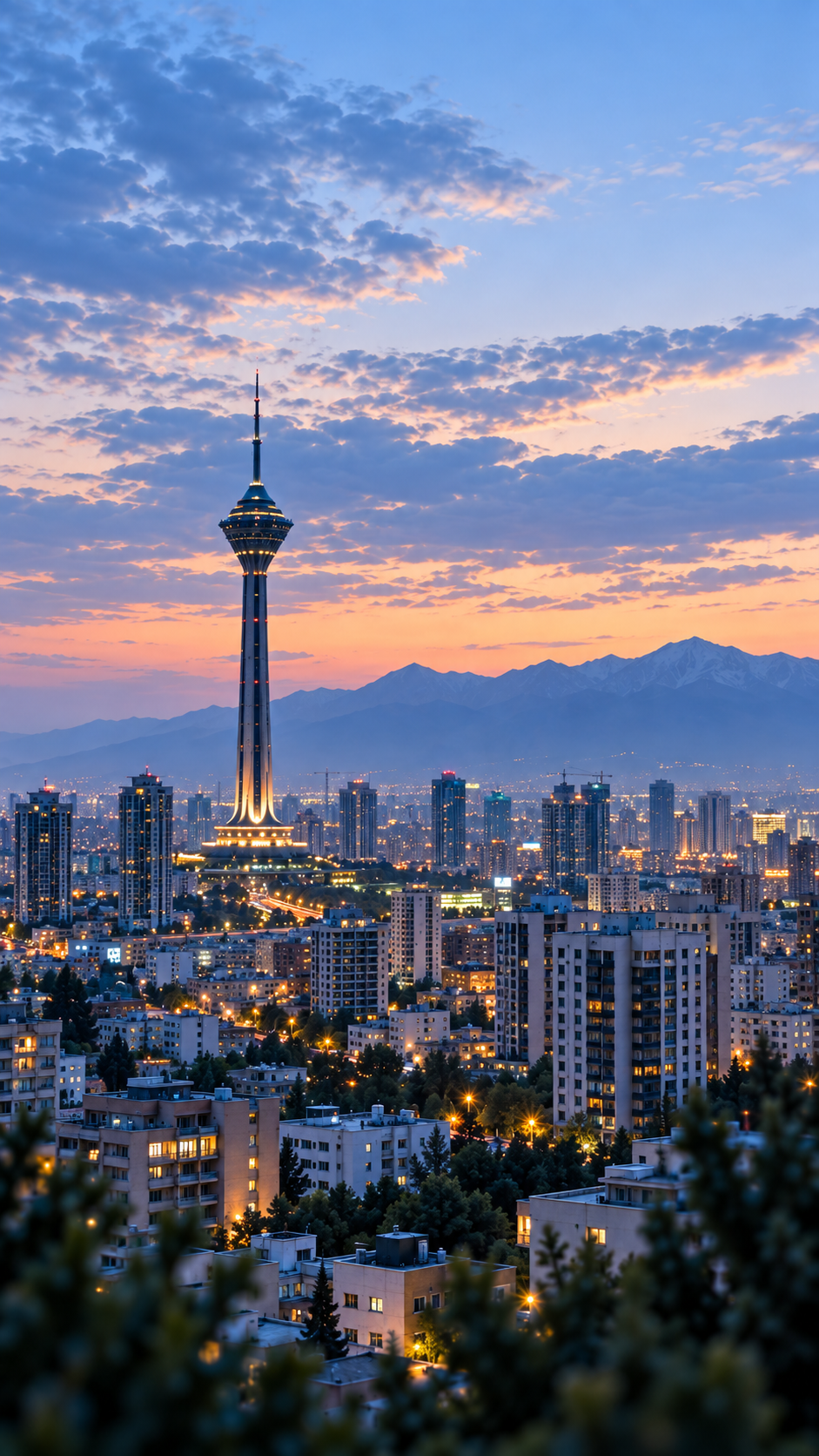 نمای تهران و برج میلاد
